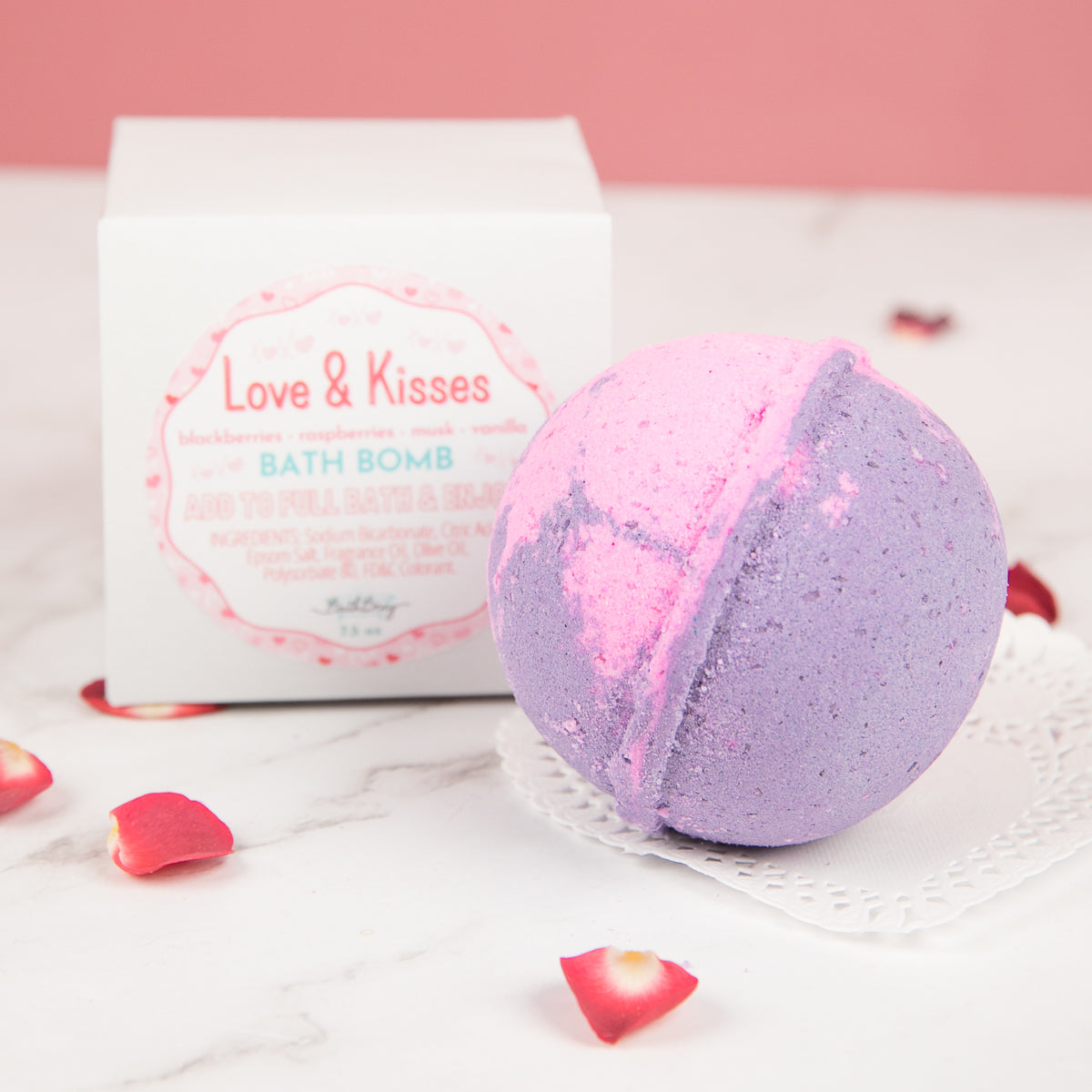 kisses bath bomb