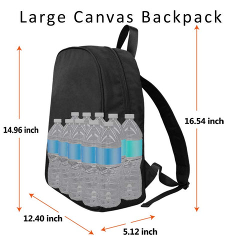 Large canvas back pack size guide