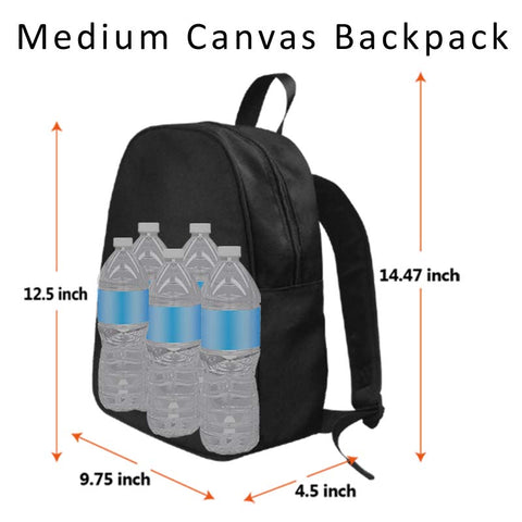Medium canvas back pack size guide