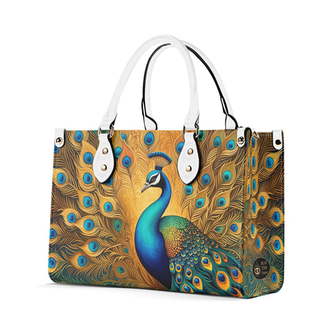 golden peacock handbag purse