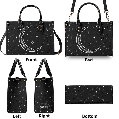 Moon Flowers 13 Luxury Womens PU Leather Handbag