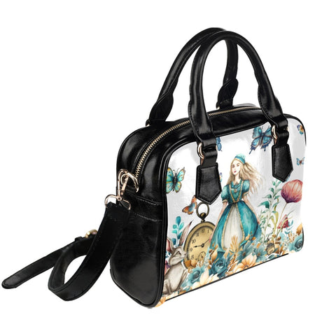 White Alice in Wonderland handbag purse