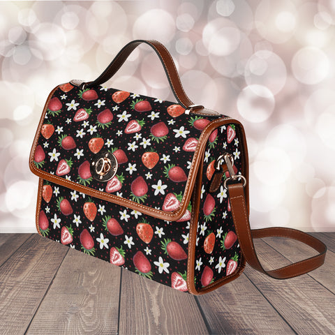 cute black strawberries purse