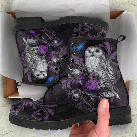 Purple Owl Boots