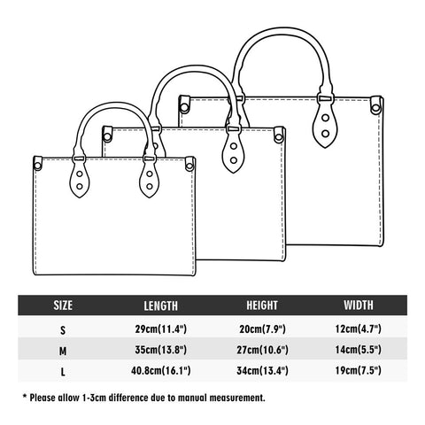 Luxe Jane purse size chart