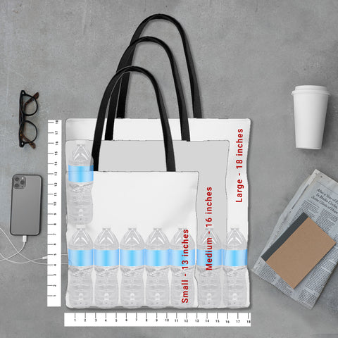 Tote bag size chart