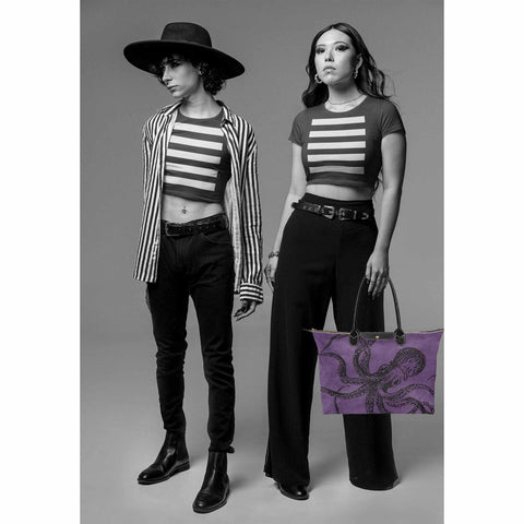 purple octopus handbag Goth purse