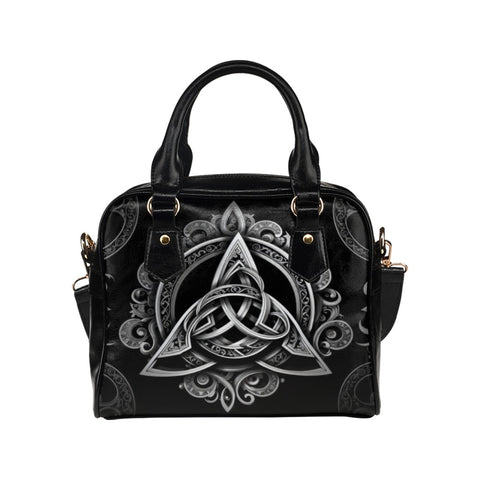 Triquetra witchy black bowler bag handbag purse