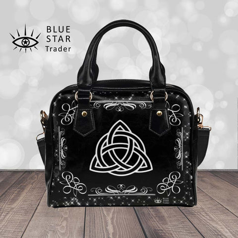 witchy triquetra purse, bowler bag by BlueStarTrader.com