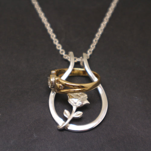 Stirling Silver Ring Holder 'Fidget' Necklace