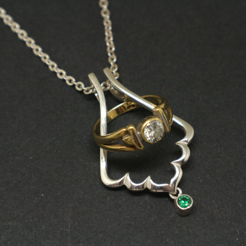 Art Deco Ring Holder Necklace | Wedding Accessories – Handmado.com
