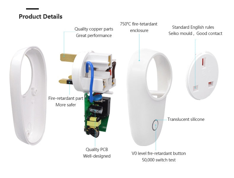 Wifi Smart Plug Eu Us Uk Cn Au Works W Alexa Google Home