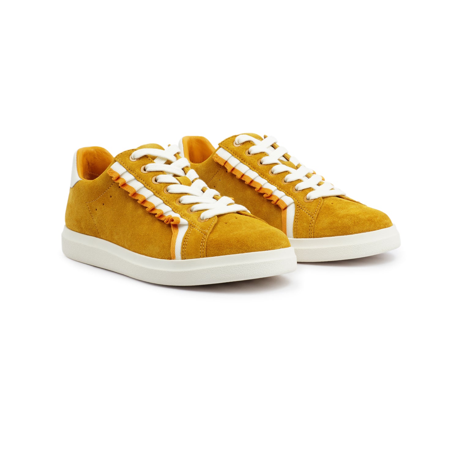 TORY BURCH HOWELL RUFFLE COURT IN YELLOW – Galleria di Lux