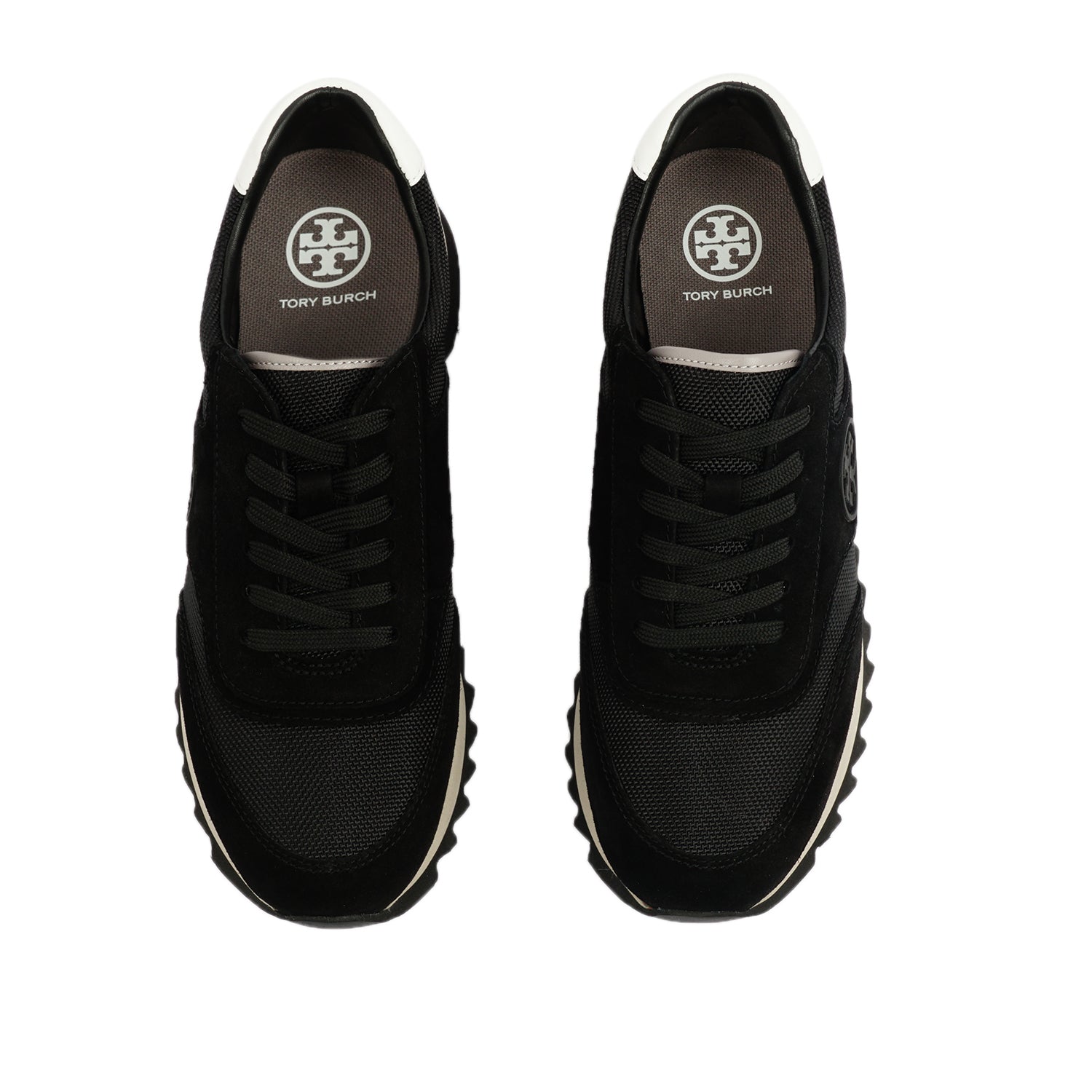 TORY BURCH SAWTOOTH LOGO SNEAKER IN BLACK – Galleria di Lux