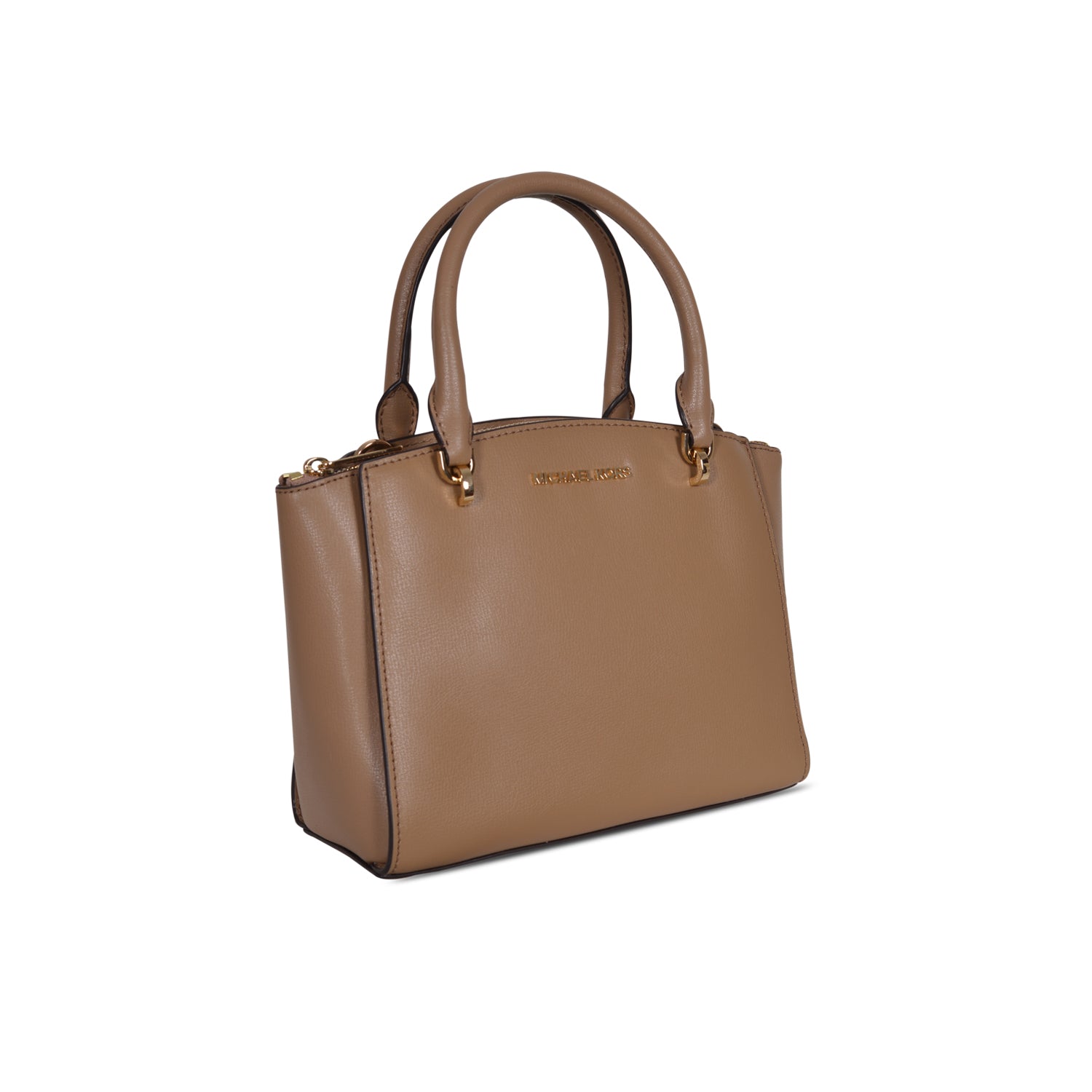 MICHAEL KORS ELLIS LARGE BEIGE LEATHER SATCHEL BAG – Galleria di Lux