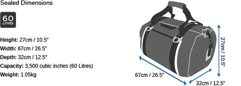 Overboard 60L Classic Duffel Size Guide