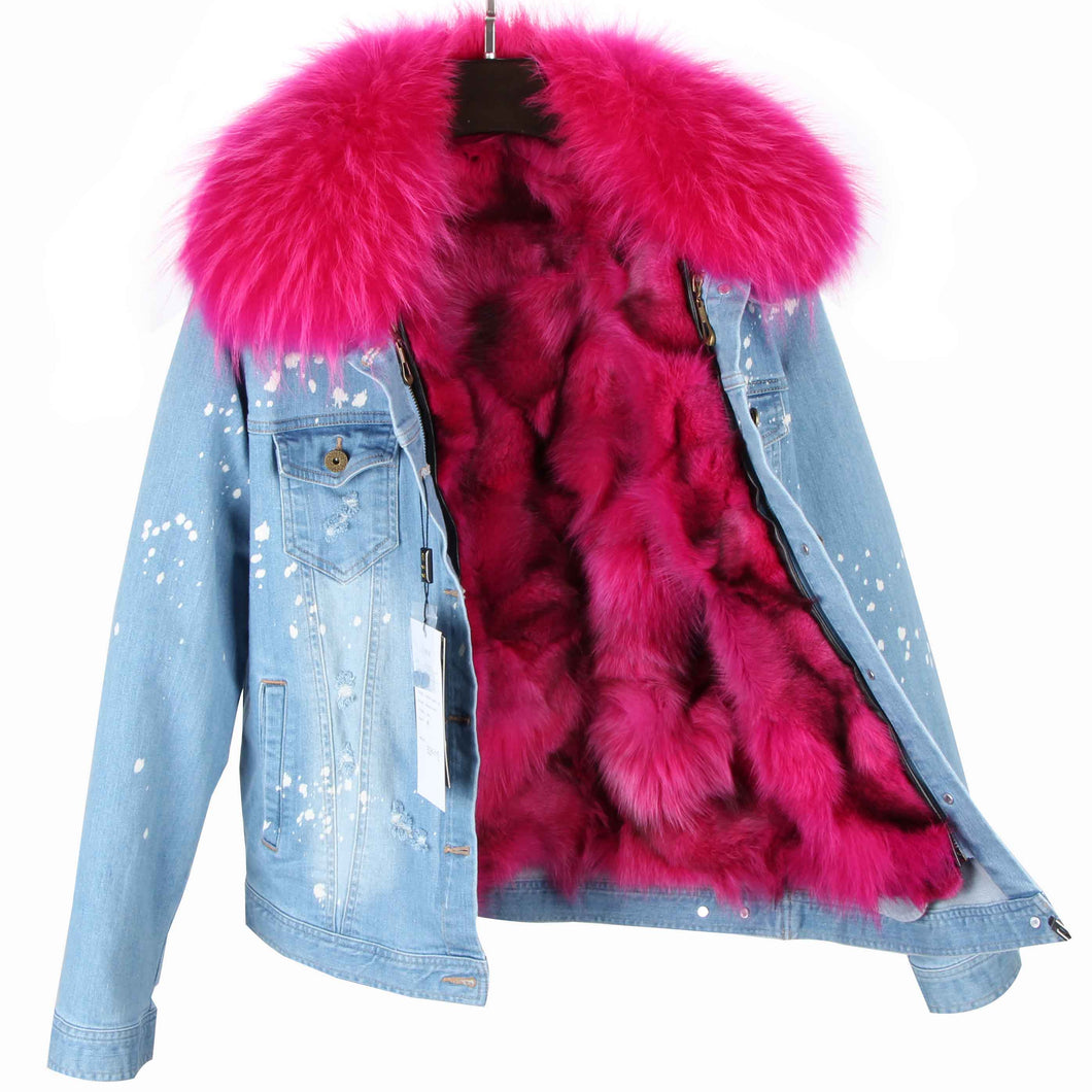 hot pink fuzzy jacket