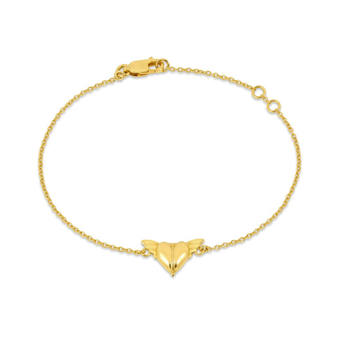 Lily King | Guardian Angel Wings Heart Bracelet by Rachel Jackson