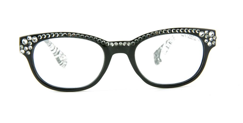 Black Wayfarer Black Diamond Reading Glasses – GINA EYEWEAR