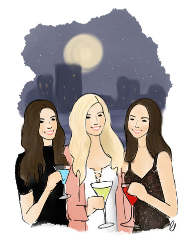 Custom Portrait Christmas Gift for Best Friends by Chelsdrawsyou