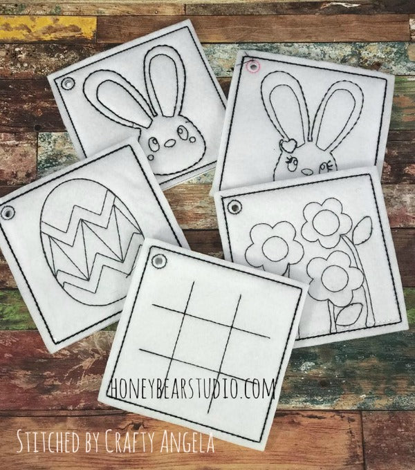 Download Doodlits Coloring Book Easter Shapes Dry Erase Reusable Marker Activit - Honey Bear Studio