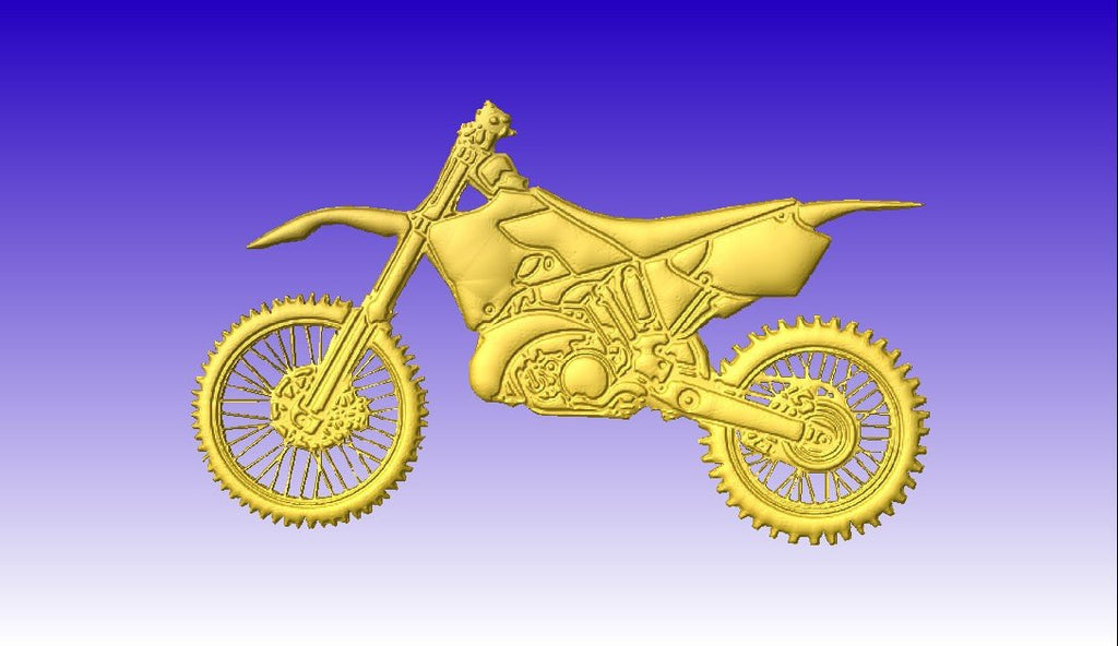 Download Motocross Motorcycle 3D CNC Vector Art Model - CNCVectorArt