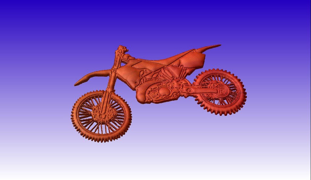 Download Motocross Motorcycle 3D CNC Vector Art Model - CNCVectorArt