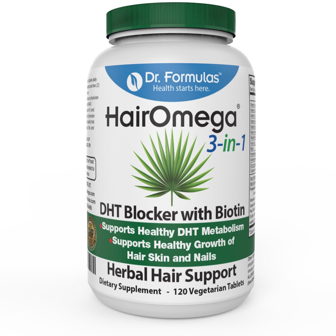 HairOmega 3-in-1 DHT Blocker with Biotin | Hair Growth Vitamins