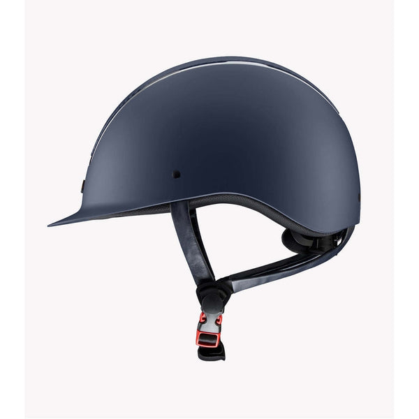 blue riding helmet