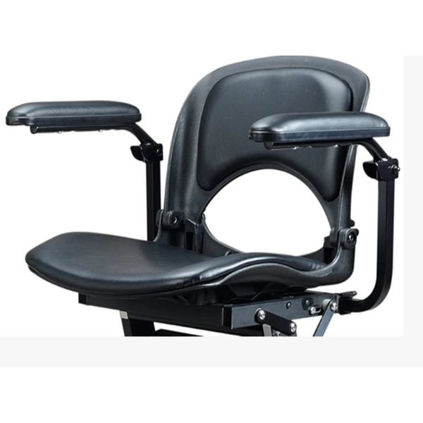 A Black Chair With Armrests