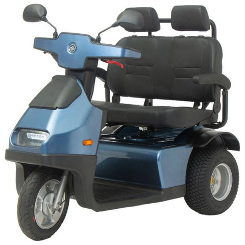 AFIKIM Afiscooter S3 Dual Seat 3-Wheel Scooter color blue