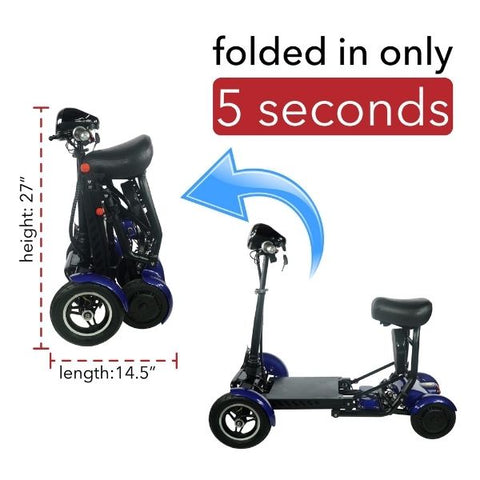ComfyGo MS 3000 Foldable Mobility Scooter Folded View