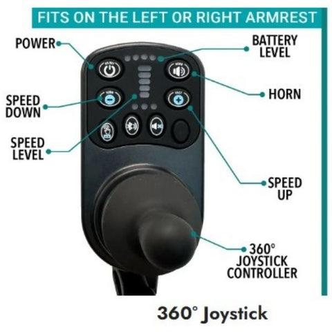 ComfyGo  X-Lite Ultra Lightweight Foldable Electric Wheelchair Joystick