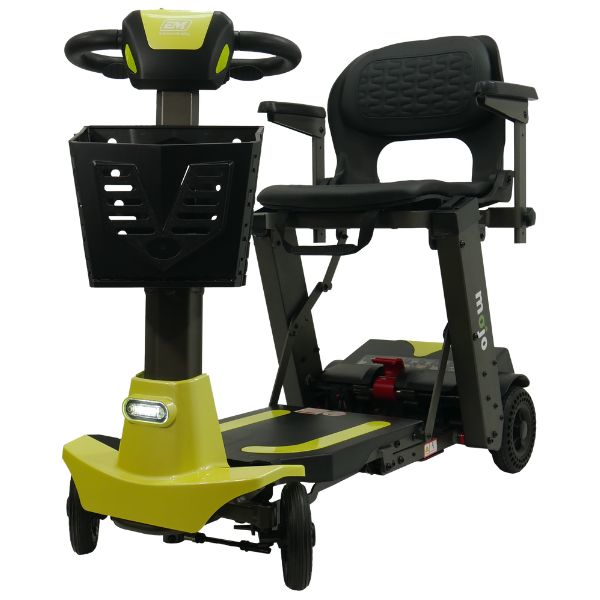 Enhance Mobility MOJO  Automatic Folding Scooter Front Basket View