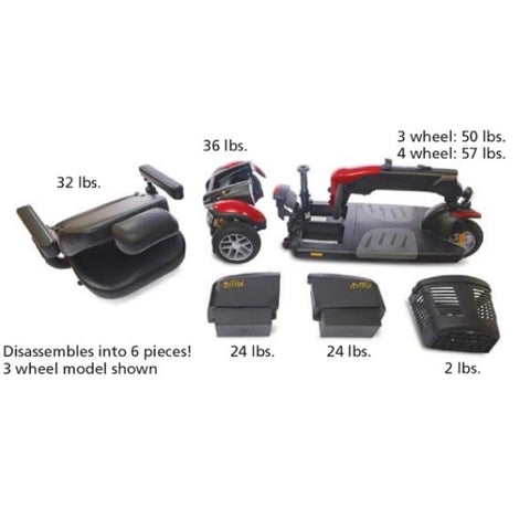 Golden Technologies Buzzaround LX3-Wheel Disassemble View