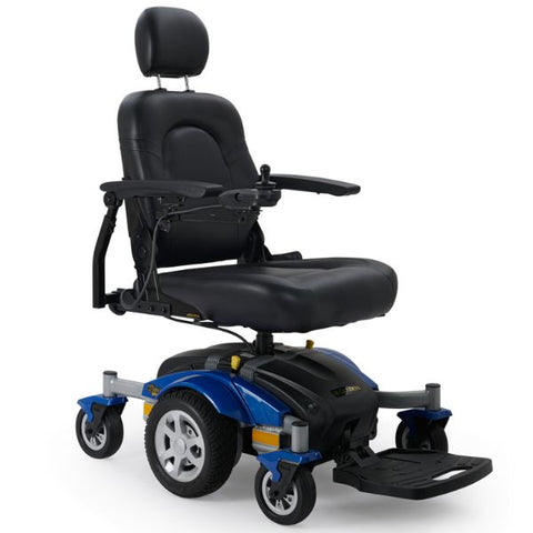 A compact and sleek power chair, the Golden Technologies Compass Sport Power Chair GP605.