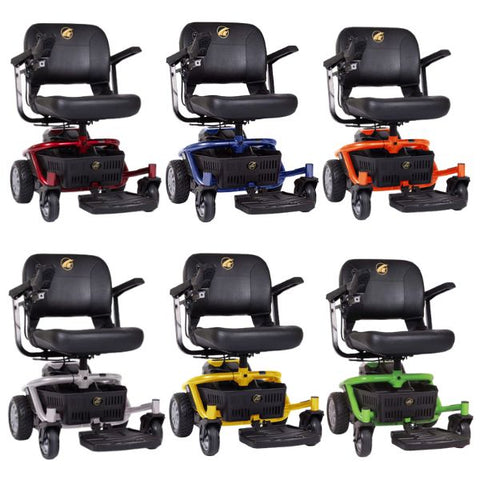 Golden Technologies LiteRider Envy GP162 Power Chair Different Colors of FRames View