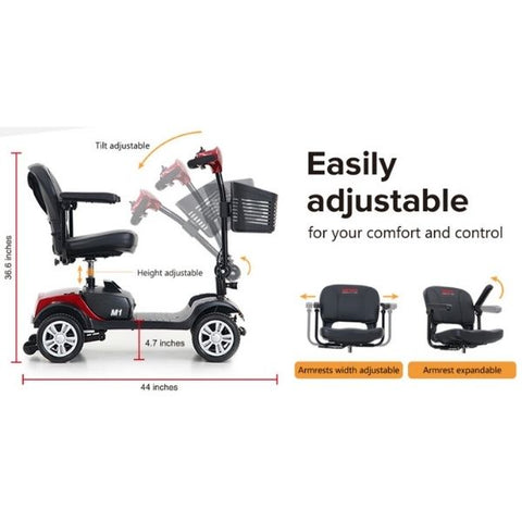 M1 Portal 4-Wheel Mobility Scooter Features