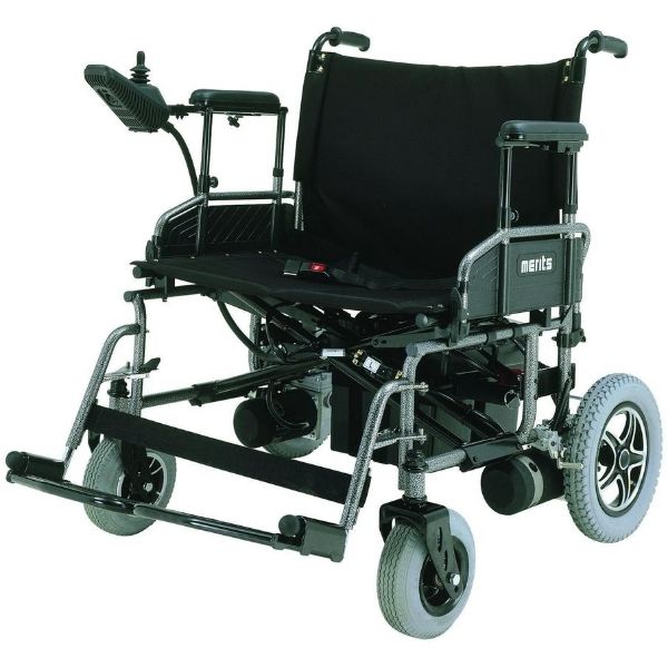 Merits Health P182 Travel-Ease Folding Bariatric Power Chair Front View
