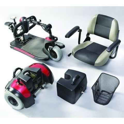 Merits Health S539 Mini-Coupe 3 Wheel Travel Scooter Disassembled