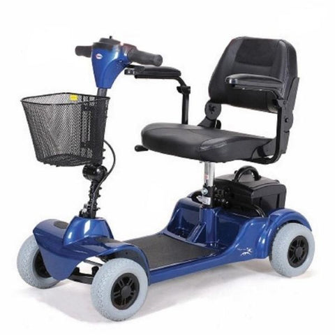 Merits Health S549 Mini-Coupe 4 Wheel Scooter Blue Side View