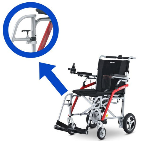 Metro Mobility iTravel Lite Folding Power Wheelchair Magnesium-alloy Frame