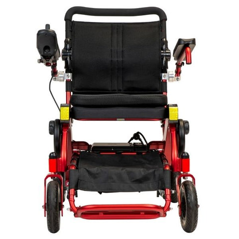 Pathway Mobility Geo Cruiser Elite EX Folding Power Wheelchair Red Front View