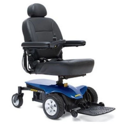 Pride Jazzy Elite ES Blue Power Wheelchair Right Side