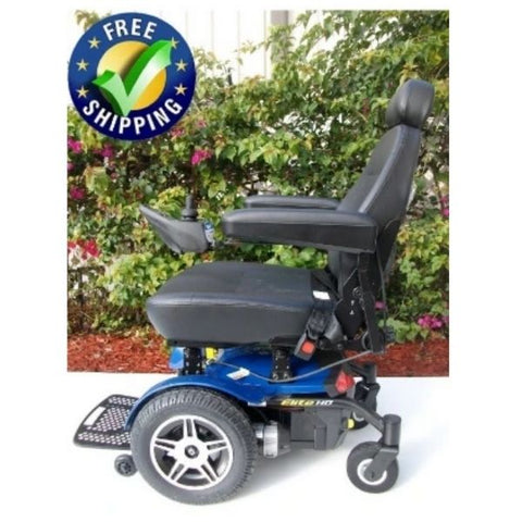 Pride Jazzy Elite HD Power Wheelchair Blue Side View