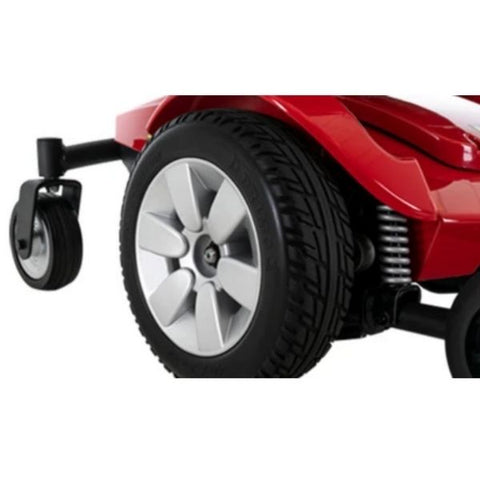 Pride Jazzy Select Mid-Size Red Power Wheelchair Front Wheels