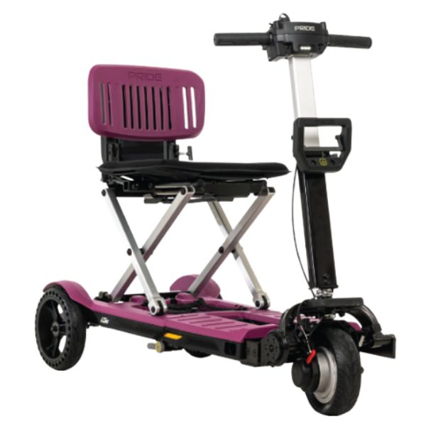 A sleek and modern Pride Mobility iGo Folding Mobility Scooter, perfect for easy transportation and mobility assistance.
