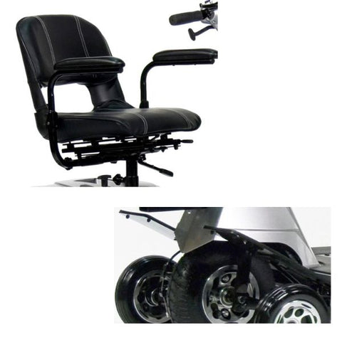 Quingo Ultra Mobility Scooter Adjustable Seat and Footrests