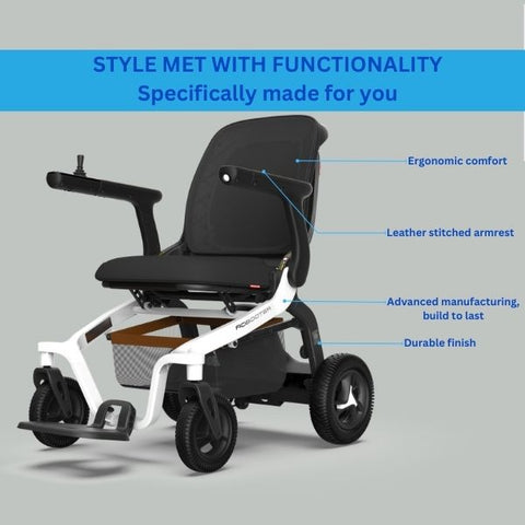 Robooter E40 Portable Electric Wheelchair Features