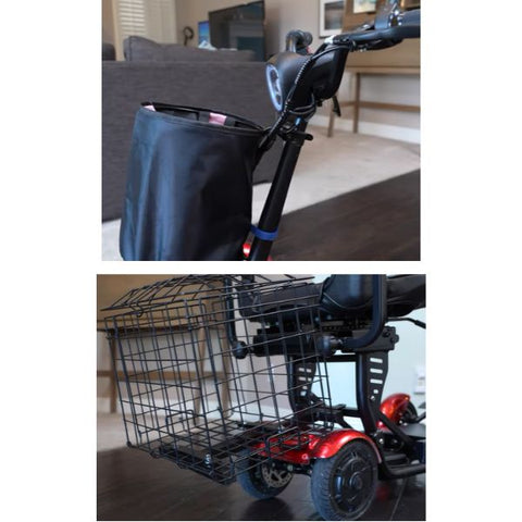 EW-22 4-Wheel Folding Mobility Scooter Front & Back Storage